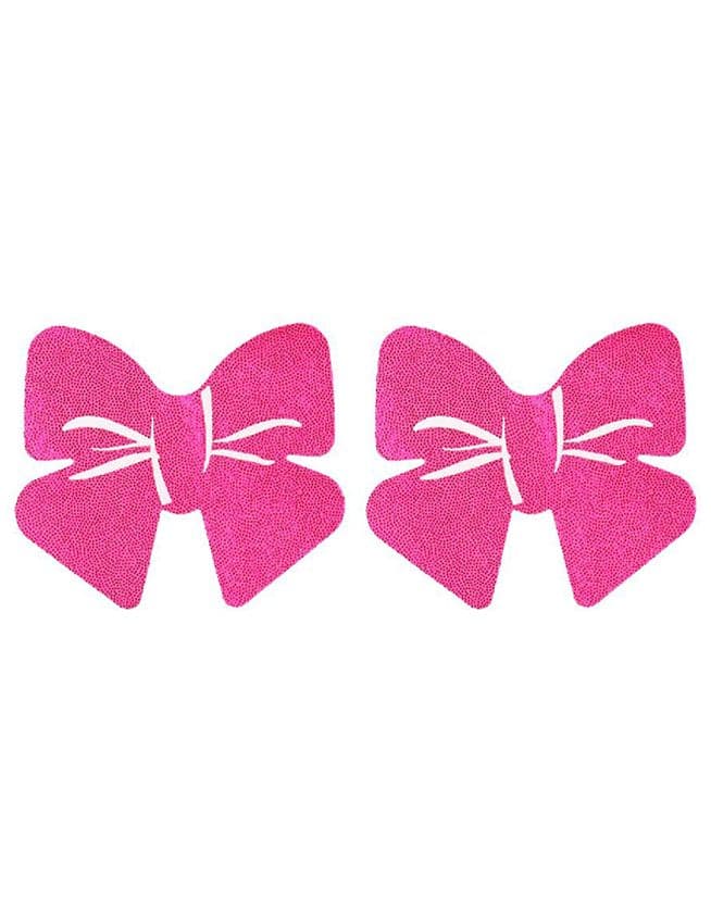 NC286 - Rose Polka Dot Bow Nipple Covers