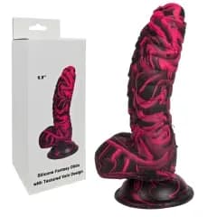 BLACK RED FANTASY DILDO image