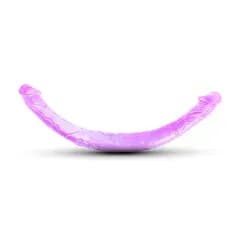 17.5'' Clear Purple Double Ended Realistic Dildo image