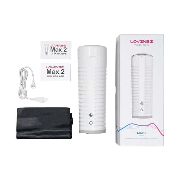 Lovense Max 2 – Bluetooth Male Masturbator – White image