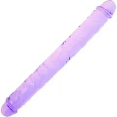 DILDO DOUBLE ENDED PURPLE 13.2''