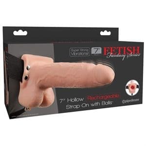 Fetish Fantasy 7" Hollow Rechargeable Strap-on image