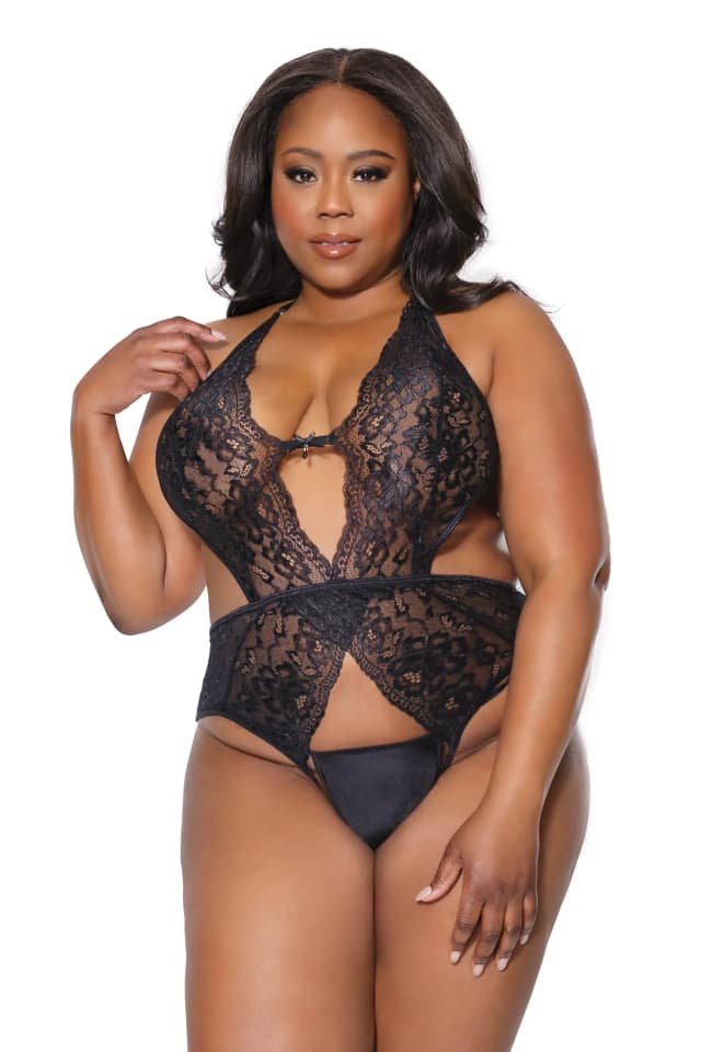Evening Rendezvous Crotchless Teddy - Queen Size image
