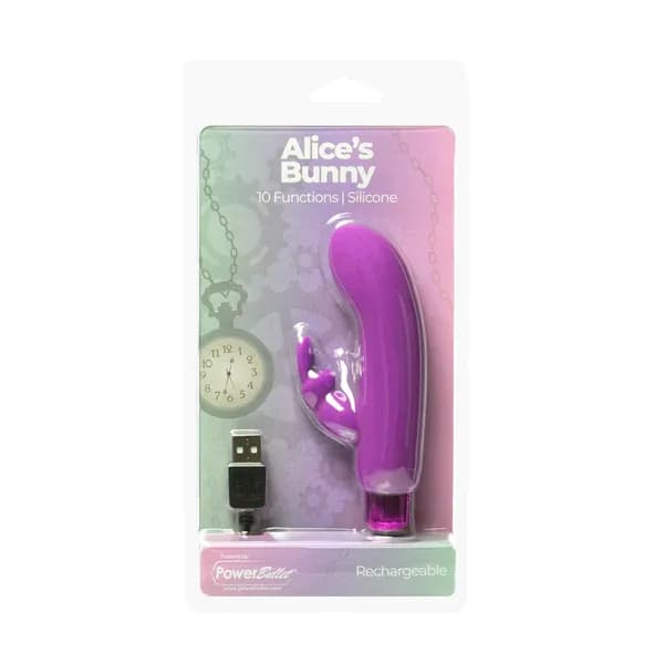 PowerBullet - Alice’s Bunny – Rechargeable Bullet with Removable Rabbit Sleeve – Purple image