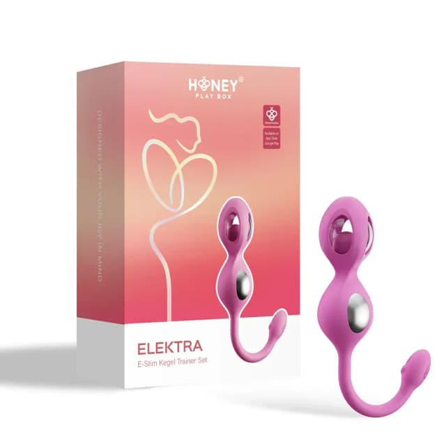 Elektra - App-Control - Ensemble d'entraînement Kegel lesté E-Stim - rose - Honey Play Box image