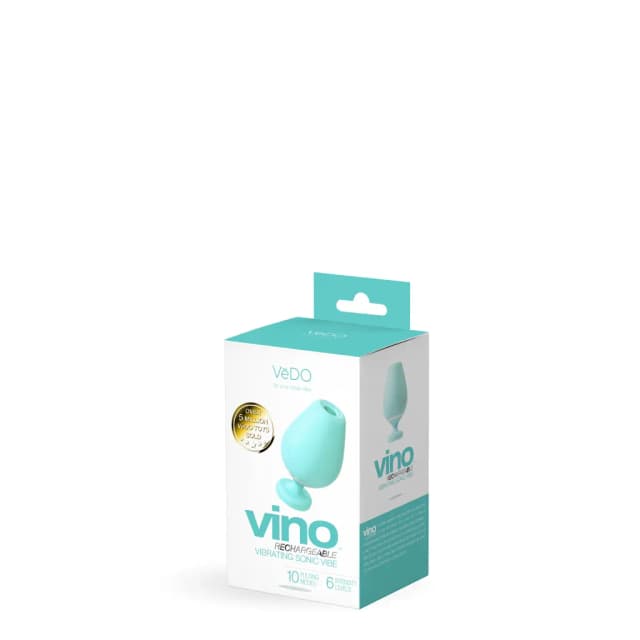 VINO RECHARGEABLE VIBRATING SONIC VIBE- TURQUOISE - VEDO image